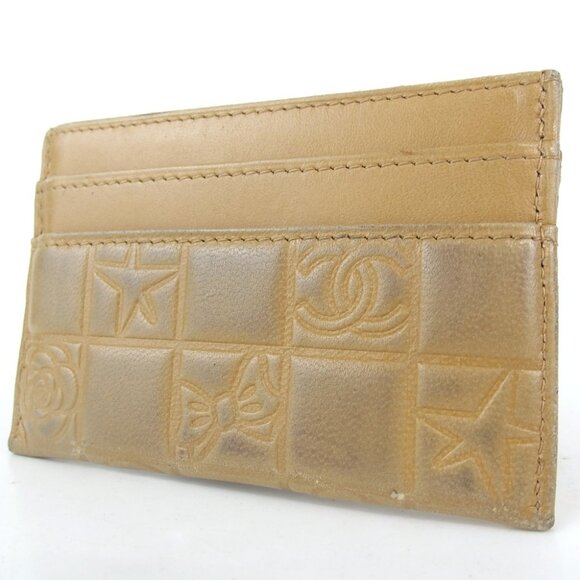 Authentic CHANEL Icon line Card Case leather [Used] - Picture 2 of 14